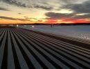 airport at dusk